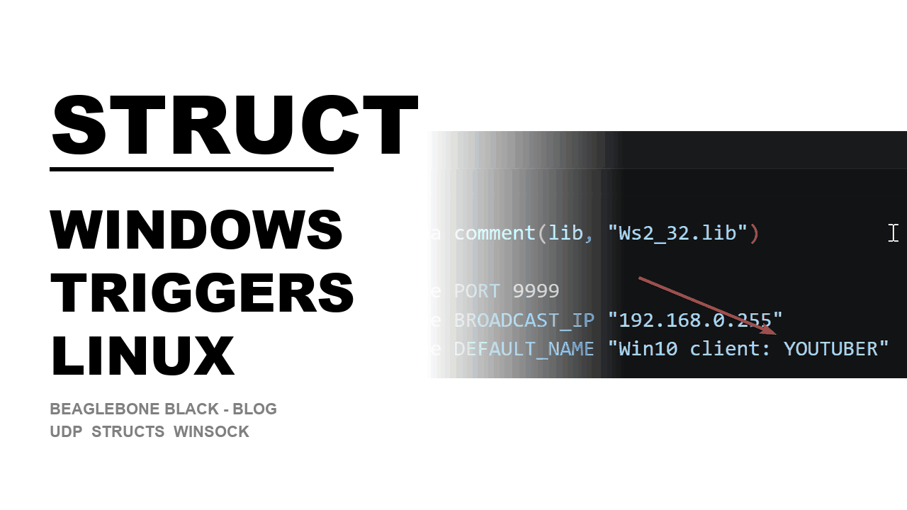 One command from a Windows PC starts a loop running on a BeagleBone Black